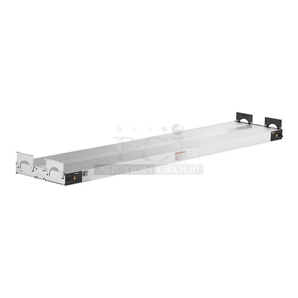BRAND NEW SCRATCH AND DENT! ServIt 423SW72TLHDBLA 72" Lighted Double Strip Warmer with Dual Toggle Controls. 120 Volts, 1 Phase.  - Image 1 of 3