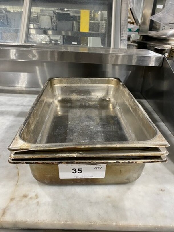 Commercial Steam Table/ Prep Table Food Pans! All Stainless Steel! - Image 1 of 5