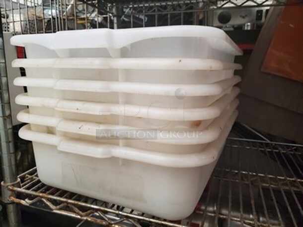 White Polyethylene Plastic Bus Tub / Food Storage Box  - Image 6 of 6