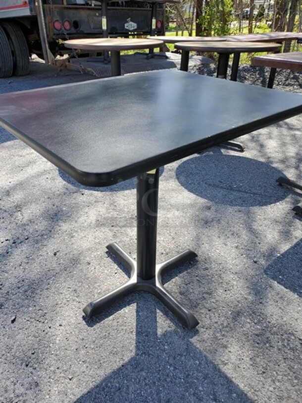 Black Laminate Top W/ Metal Base 24X30  - Image 3 of 4