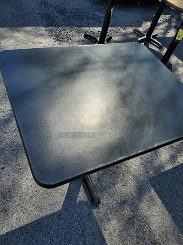 Black Laminate Top W/ Metal Base 24X30  - Image 4 of 4