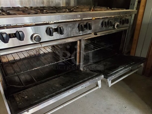 SUNFIRE X60-10RR Propane 10 Burner Stove W/ 2 Ovens 59X33X36 - Image 6 of 12