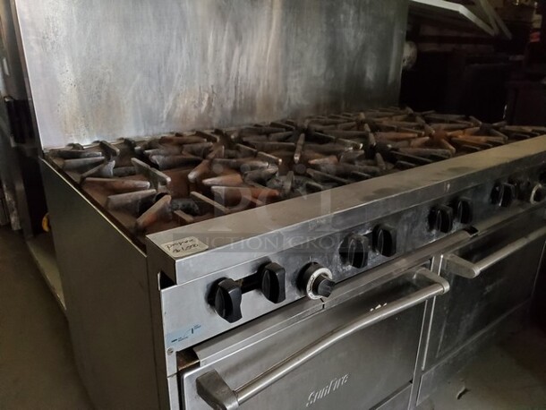 SUNFIRE X60-10RR Propane 10 Burner Stove W/ 2 Ovens 59X33X36 - Image 10 of 12