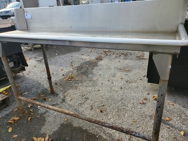 Stainless Steel Right Side Table 72X27X36 - Image 4 of 5