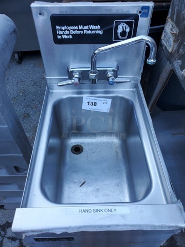 Stainless Steel Commercial Hand Sink with Gooseneck Faucet 12X19X29
 - Image 2 of 3