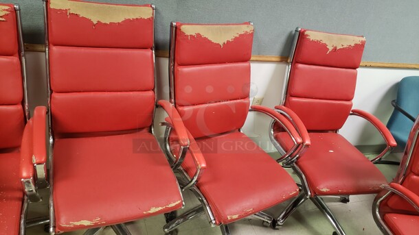 Lot of 3 Red Chairs

(Location 2)