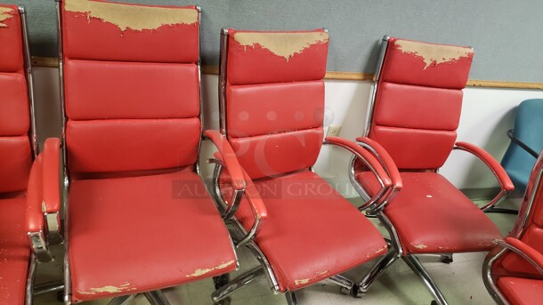 Lot of 3 Red Chairs

(Location 2) - Image 1 of 1
