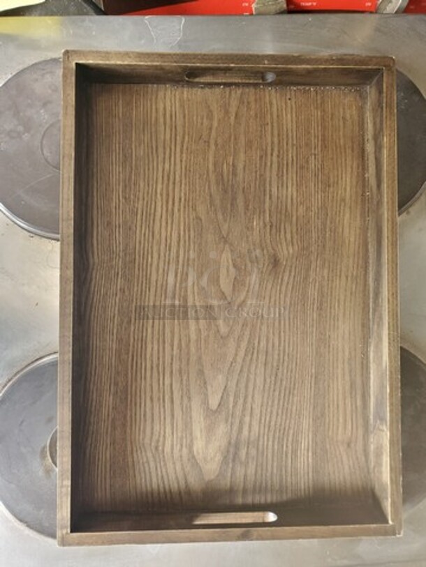 Wood Serving Tray with Handles 14 1/4