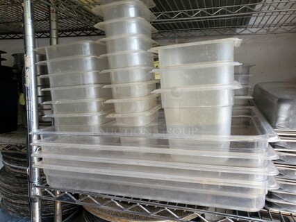 ALL ONE MONEY Lot of 22 Miscellaneous Plastic Food Pan!