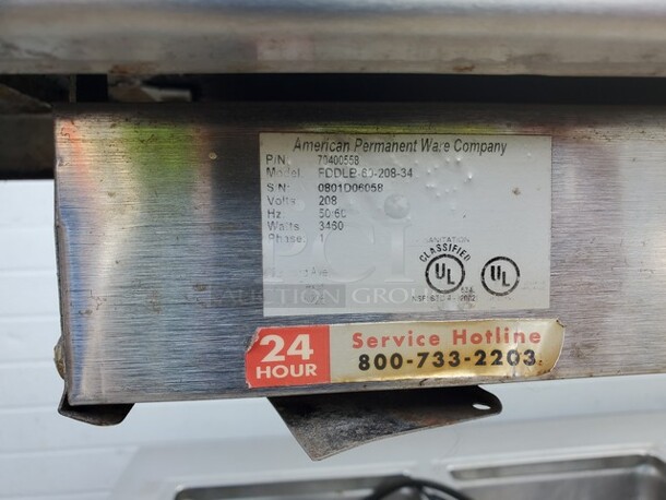 5 Bay Steam Table W/ overhead and warmers (See pictures for more details)  - Image 11 of 11