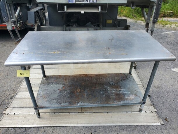 Stainless steel 60" Worktable w/ undershelf - Image 2 of 3