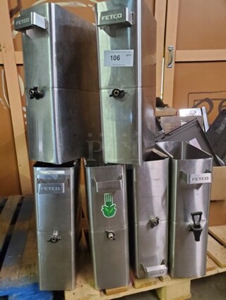 ALL ONE MONEY Lot of 6 Iced tea dispenser (Incomplete)