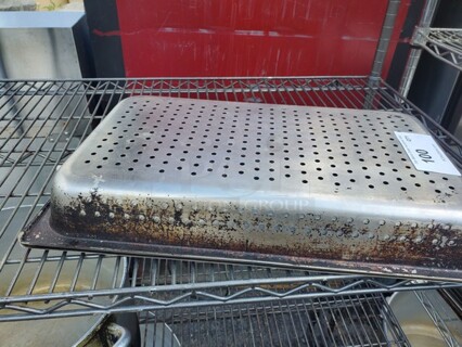 Lot of 3 Perforated Food Pans *without lids*