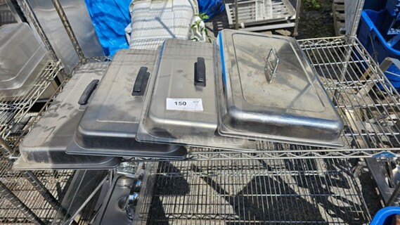 Lot of 4 Lids for Stainless Steel Food Pans