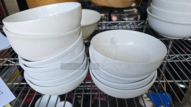 Lot of 10 White Bowls - Image 1 of 2