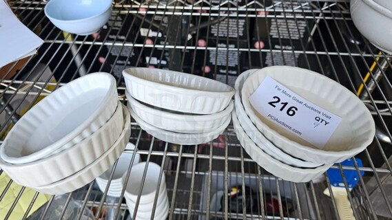Lot of 9 Round Crème Brulee Dishes
