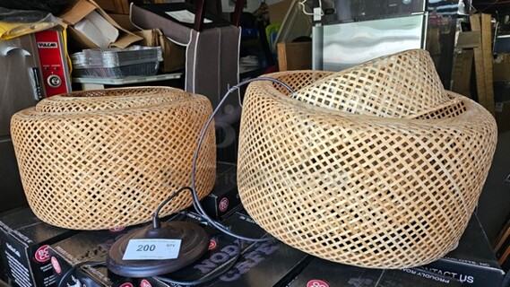 Lot of Bamboo Lights w/ Covers