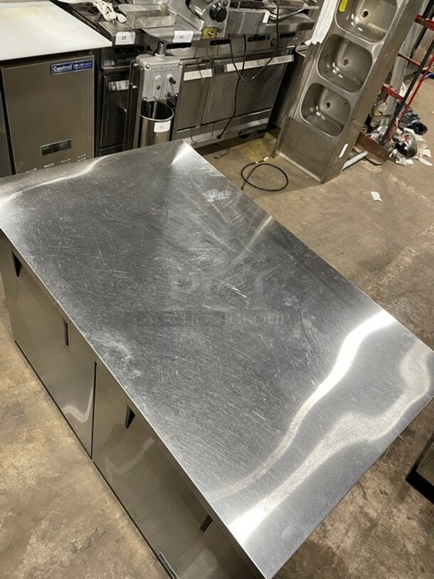 True Commercial 2 Door Refrigerated Lowboy/Worktop! All Stainless Steel! With Poly Coated Racks! 115V 1 Phase! Model: TUC-48-LP-HC SN: 9029640!
 - Image 7 of 8