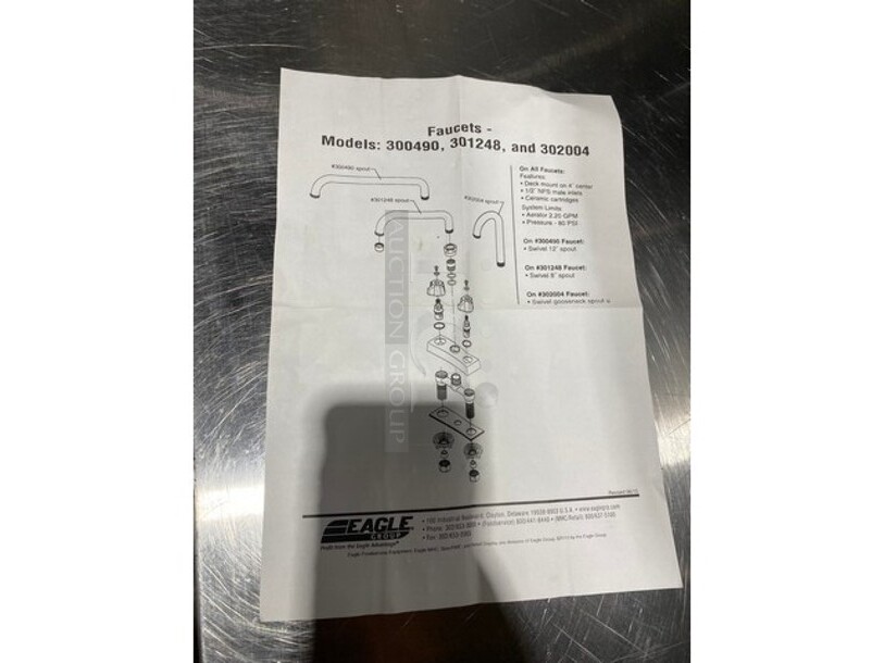 New! Eagle Group Faucet Model 300490, 301248 and 302004 - Image 3 of 3