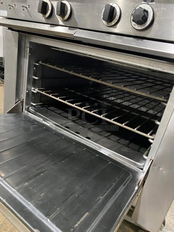 Garland Commercial Electric Powered Flat Griddle! With Oven Underneath! All Stainless Steel! Model 36ER35 Serial 1507100100831! On Casters! - Image 7 of 10