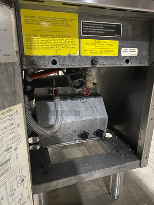 WOW! Frymaster Commercial Electric Powered Deep Fat Fryer! With 2 Frying Baskets! All Stainless Steel! On Legs! Model: H114SC SN: 0101NA0068 208V 60Hz 3 Phase - Image 6 of 9
