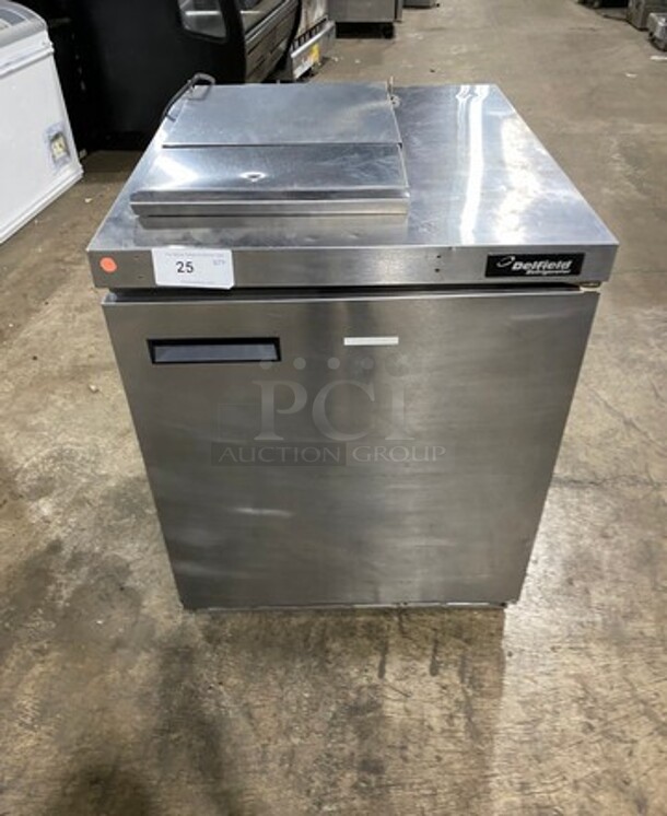 Delfield Commercial Single Door Lowboy/Worktop Cooler! All Stainless Steel! - Image 1 of 9