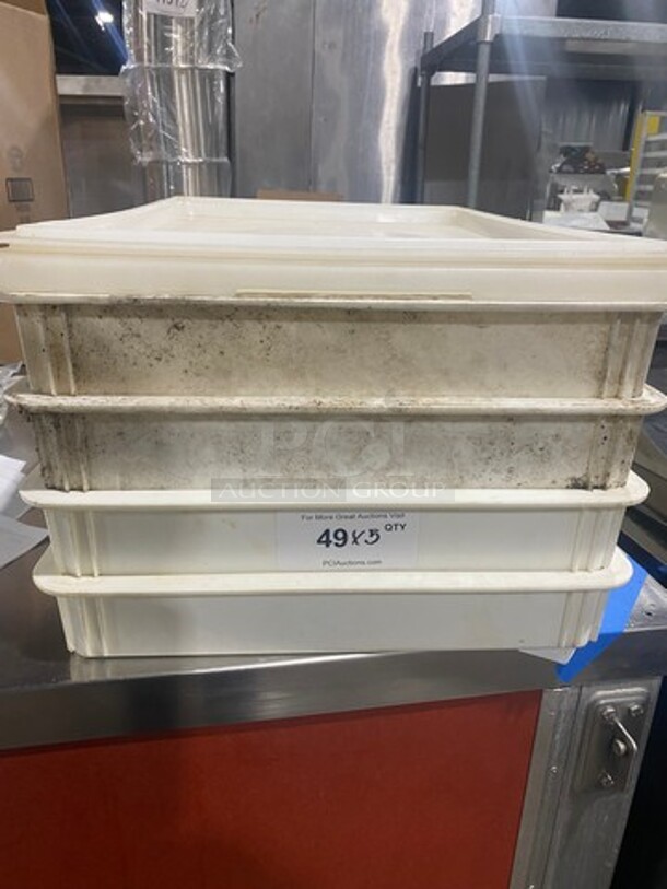 White Poly Food Storage Containers! 5x Your Bid! - Image 1 of 8