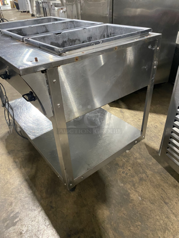 Serve Well By Vollrath Commercial Electric Powered 3 Bay Steam Table! With Storage Area Underneath! All Stainless Steel! On Legs! - Image 2 of 9