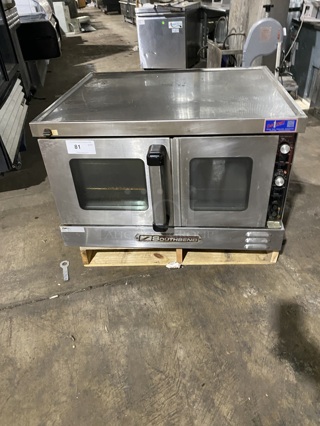 Southbend Stainless Steel Commercial Countertop Electric Powered Full Size Convection Oven w/ View Through Door, Metal Oven Racks and Thermostatic Controls. 208-240 Volts, 1 Phase