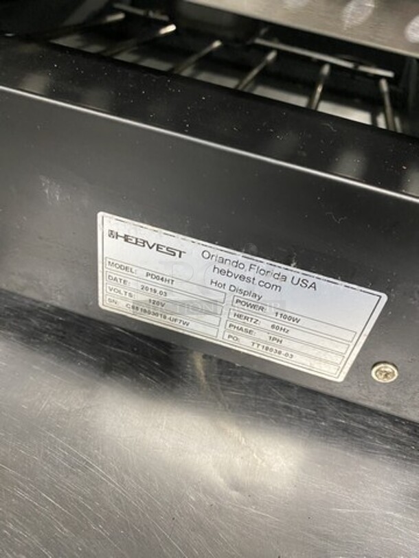 2019 Late Model! Hebvest Counter Top Hot Display Case Merchandiser! Model PD04HT Serial C851903018-UF7W! 120V 1 Phase!  - Image 6 of 8