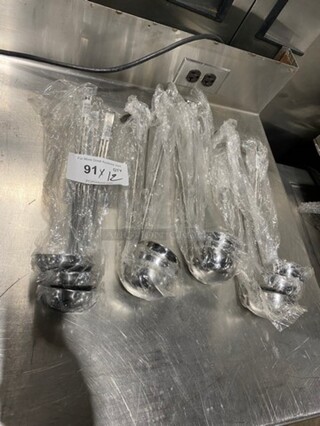NEW! Allied Buying 4 OZ Ladles! With Hook! Stainless Steel! 12x Your Bid!