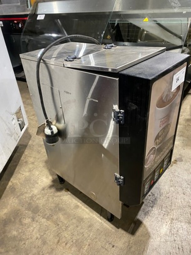 NICE! Bunn Commercial Countertop Hot Chocolate/ Hot Beverage Dispenser! All Stainless Steel! On Legs! Dunkin Donuts Edition! Model: FMDDBC3 SN: FMD0078333 120/240V 60HZ 1 Phase - Image 2 of 8
