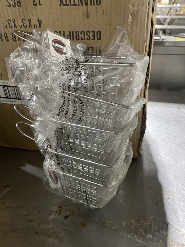 New!All One Money!  Win Ware stainless Steel Mini Fry Basket Servers!  - Image 2 of 8