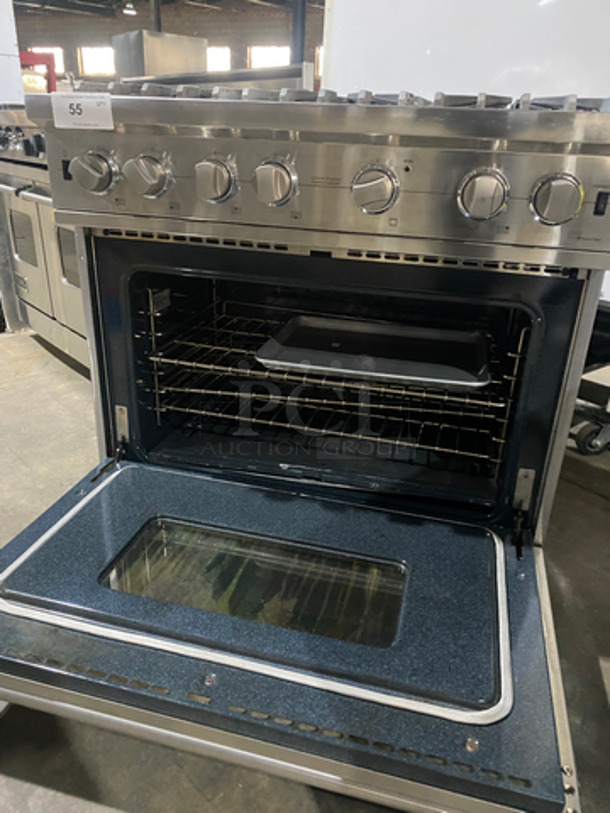 Viking Gas Powered 6 Burner Stove! With Full Size Oven Underneath! All Stainless Steel! - Image 7 of 12