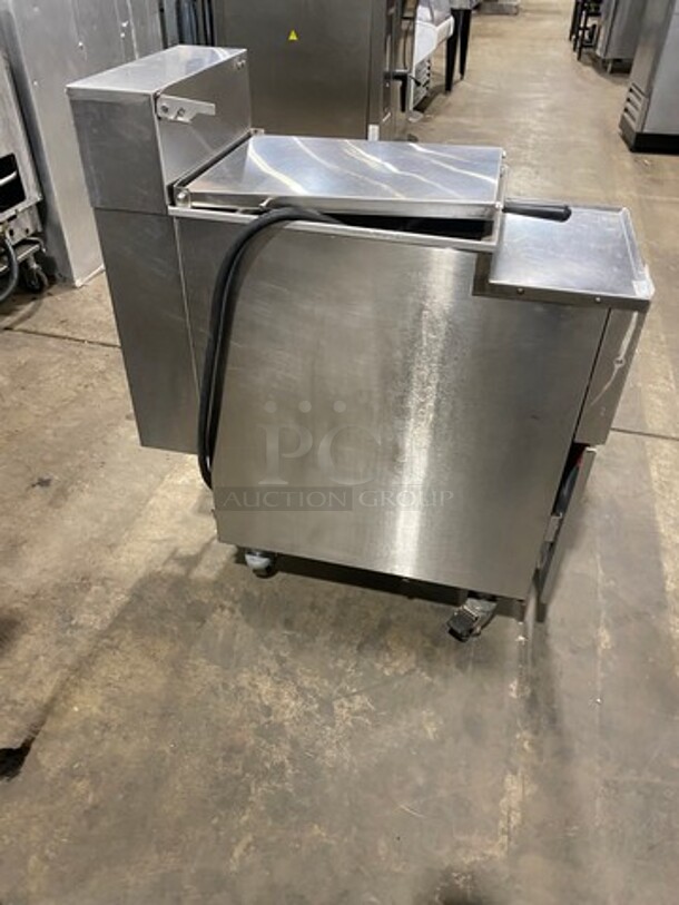 Pitco Frialator Commercial Electric Power Pasta Fryer Cooker! With Frying Basket! All Stainless Steel! On Casters! WORKING WHEN REMOVED! Model: RTE14HH SN: E04HB030104 208 60HZ 3 Phase - Image 4 of 9