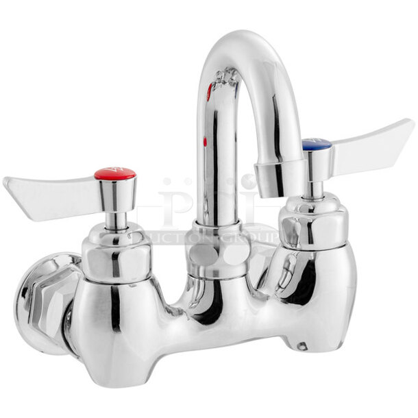 BRAND NEW SCRATCH AND DENT! Waterloo 750FW443G Wall Mount 4" Center Faucet. Stock Picture Used as Gallery. - Image 1 of 6