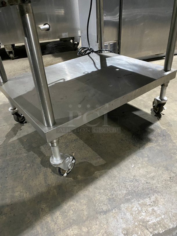 NICE! Lang Natural Gas Powered Groove Panini Style Grill/Flat Griddle Combo! With Underneath Storage Space! All Stainless Steel! On Casters! Model: GGB36TIB SN: D99475 - Image 9 of 11