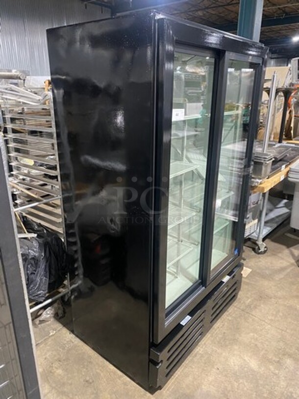 Imbera Commercial 2 Door Reach In Cooler Merchandiser! With View Through Doors! Poly Coated Racks! Model: VRD37CO2 SN: 328160400555 115V 60HZ 1 Phase - Image 2 of 8