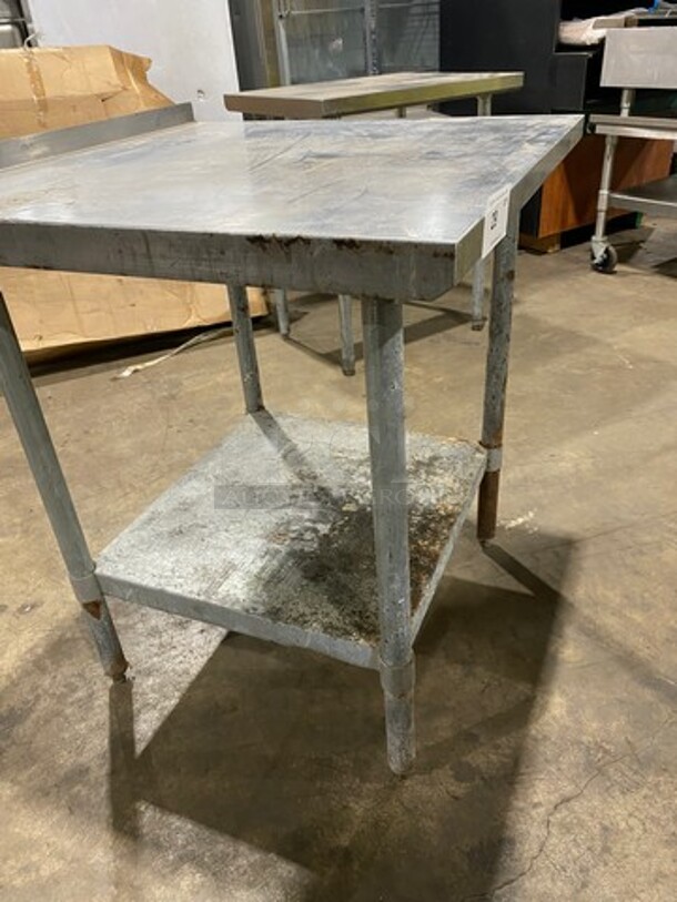 Solid Stainless Steel Work Top/ Prep Table! With Storage Space Underneath! On Legs! - Image 2 of 6
