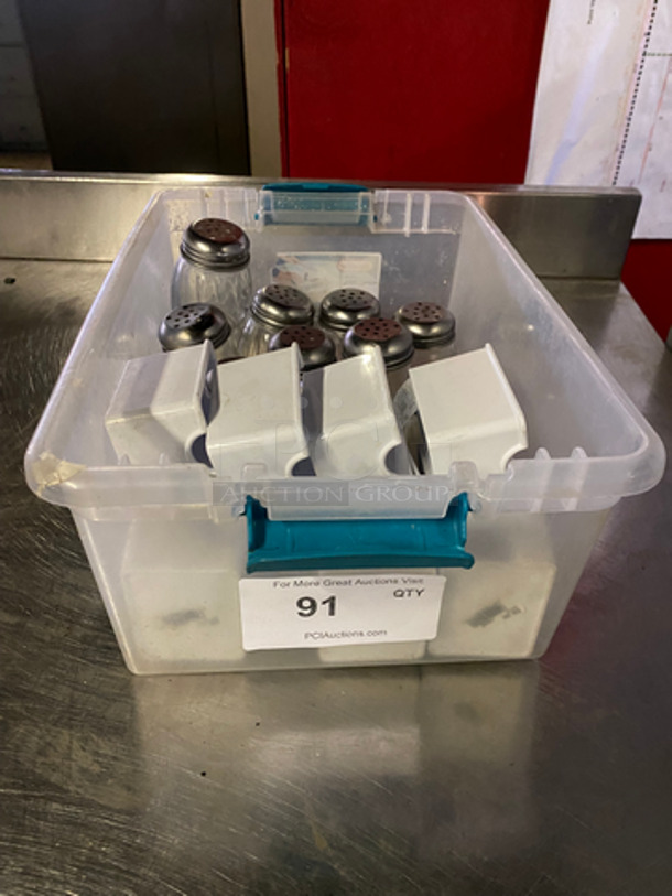ALL ONE MONEY! Bin Full of Seasoning Shakers And Sugar Pack Holders! - Image 1 of 4