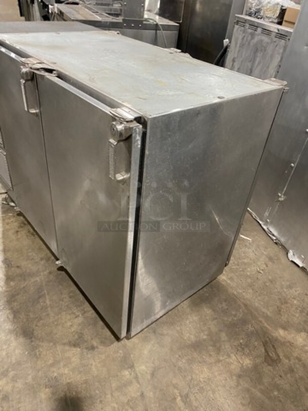 Glastender 2 Door Bar Back Cooler! With Poly Coated Racks! All Stainless Steel! On Legs! Model: NPT52L6SNH(LL/RR) SN: 134125922N 115V 60HZ 1 Phase - Image 2 of 8