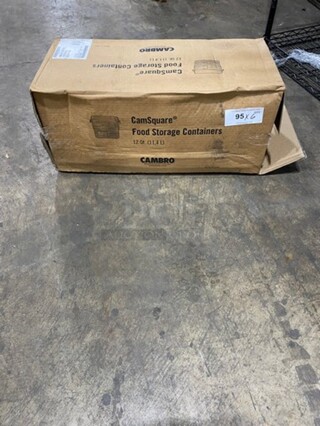 NEW! IN THE BOX! Cambro 12Qt Clear Poly Food Containers! 6 In A Box! 1 Box Per Number! 6x Your Bid!