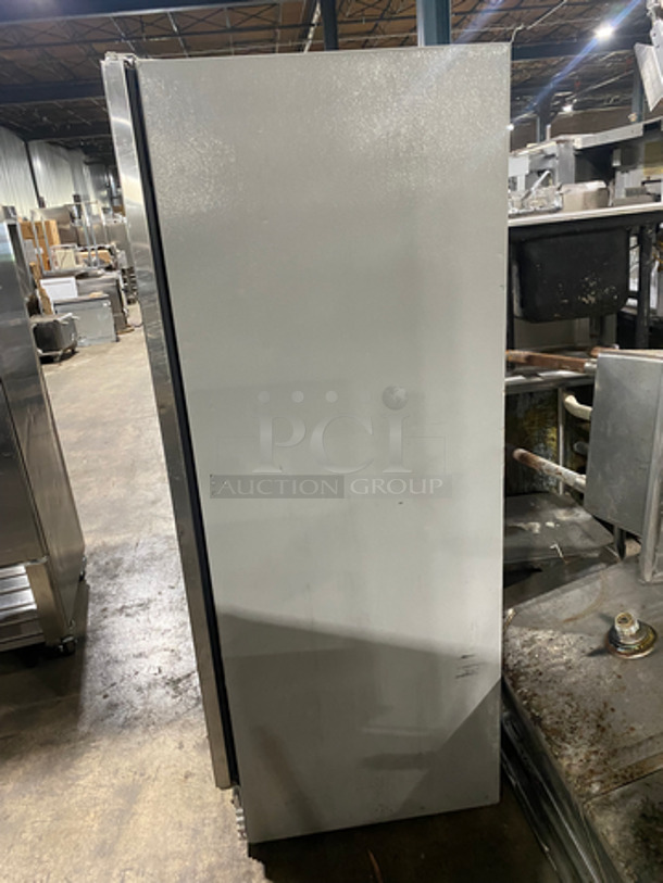 Kelvinator Commercial Single Door Reach In Freezer! Poly Coated Racks! All Stainless Steel! Model: KFS220RHY1 SN: WB04437600 115V 60HZ 1 Phase! Not Tested!  - Image 2 of 8