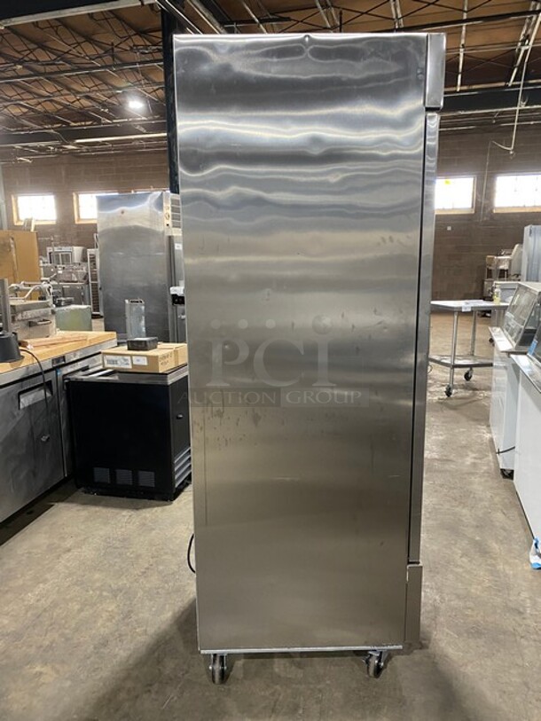 LATE MODEL! 2022 Asber Commercial Single Door Reach In Freezer! All Stainless Steel! On Casters! MODEL ARF23HFHC SN:8102673343 115V 1PH - Image 4 of 9