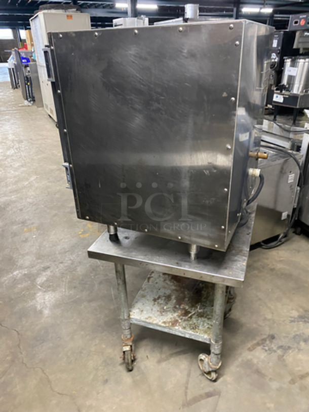 AccuTemp Commercial Electric Powered Single Door Steam-N-Hold! On Equipment Stand! All Stainless Steel! On Casters! Model: 208D6100 SN: 7961 208V 60HZ 1 Phase - Image 3 of 8
