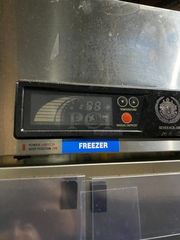 Beverage Air Commercial Single Door Reach In Freezer! All Stainless Steel! On Casters! Model: KF241AS SN: 9031075 115V 60HZ 1 Phase - Image 8 of 9