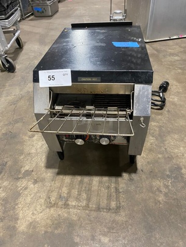 Hatco Commercial Countertop Conveyor Toaster Oven! All Stainless Steel! On Legs! Model: TQ20BA SN: 8515641108 208V 60HZ 1 Phase - Item #1058211
