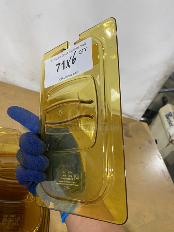 New Rubbermaid Yellow Poly Food Pan Lids! 6x Your Bid! - Image 5 of 8