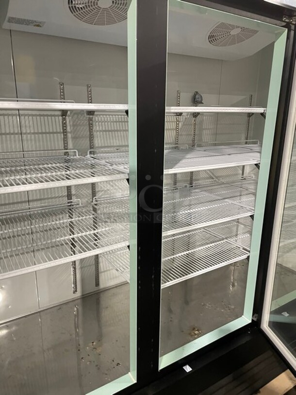 2023 Late Model! ColdLine Commercial 79" Triple Glass Swing Door Merchandiser Freezer! With Poly Coated Racks! 115V! Model: D80-B SN: 085888104! - Image 6 of 8