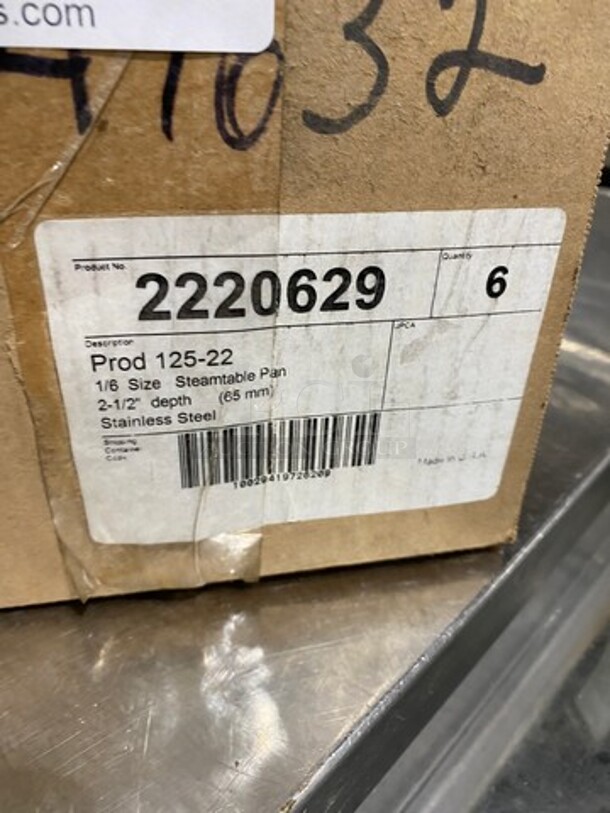 NEW! IN THE BOX! ALL ONE MONEY! Commercial 1/6x2 1/2" Steam Table/ Prep Table Food Pans! All Stainless Steel! - Image 2 of 5
